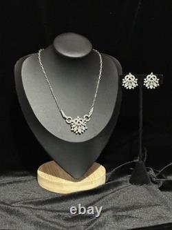 TRIFARI Ribbon Diamanté Set Alfred Philippe Navette Earrings Necklace PAT PEND