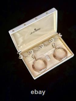TRIFARI Royal Ransom 1953 Earrings Bracelet Gold Open-Work Crystal A. Philippe