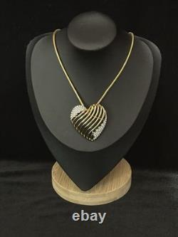 TRIFARI Royal Ransom 1953 Set Gold Heart Open-Work Crystal Alfred Philippe