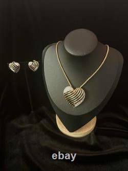 TRIFARI Royal Ransom Set Hearts Open-Work Diamanté Alfred Philippe 1953 TRIFARI Royal Ransom Set Hearts Open-Work Diamanté Alfred Philippe 1953