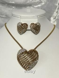 TRIFARI Royal Ransom Set Hearts Open-Work Diamanté Alfred Philippe 1953 TRIFARI Royal Ransom Set Hearts Open-Work Diamanté Alfred Philippe 1953