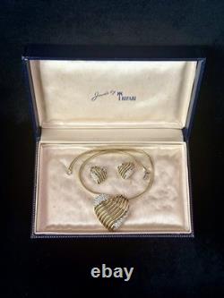 TRIFARI Royal Ransom Set Hearts Open-Work Diamanté Alfred Philippe 1953 withBox