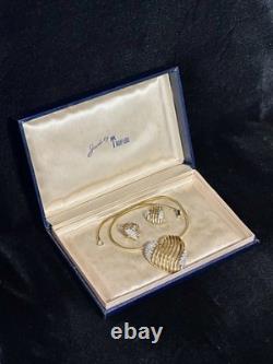 TRIFARI Royal Ransom Set Hearts Open-Work Diamanté Alfred Philippe 1953 withBox