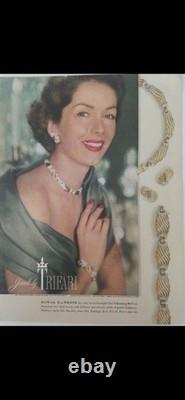 TRIFARI Royal Ransom Set Hearts Open-Work Diamanté Alfred Philippe 1953 withBox