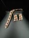 TRIFARI Ruby-RED Diamond Gold-Trifanium Alfred Philippe Earrings Bracelet Set