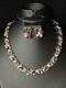 TRIFARI Ruby-RED Diamonds Alfred Philippe Demi-Parure Silver PAT PEND