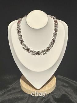 TRIFARI Ruby-RED Diamonds Alfred Philippe Demi-Parure Silver PAT PEND