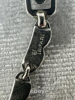 TRIFARI Ruby-Red Dangle Married Alfred Philippe Rhodium Marquise PAT PEND withBox