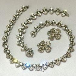 TRIFARI Rue de la Paix 1951 Parure Crystal Demi-Lunes PAT PEND Book Box