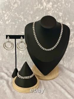 TRIFARI Salome Hoop Earrings Married Diamanté Alfred Philippe Dangle PAT PEND