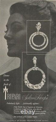 TRIFARI Salome Hoop Earrings Married Diamanté Alfred Philippe Dangle PAT PEND