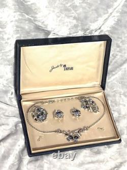 TRIFARI Sapphire-Blue Set 1954 Alfred Philippe Trifanium Rhinestones PAT PEND