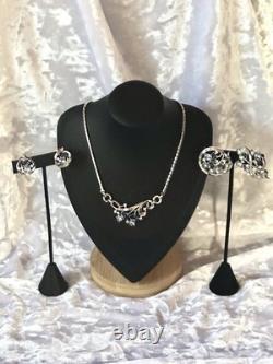 TRIFARI Sapphire-Blue Set 1954 Alfred Philippe Trifanium Rhinestones PAT PEND