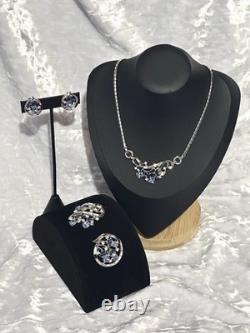 TRIFARI Sapphire-Blue Set 1954 Alfred Philippe Trifanium Rhinestones PAT PEND