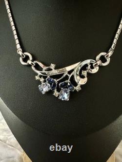 TRIFARI Sapphire-Blue Set 1954 Alfred Philippe Trifanium Rhinestones PAT PEND