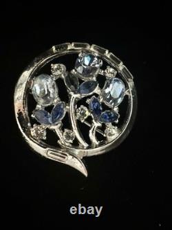 TRIFARI Sapphire-Blue Set 1954 Alfred Philippe Trifanium Rhinestones PAT PEND