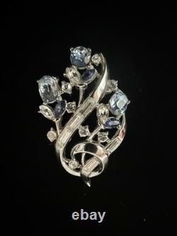 TRIFARI Sapphire-Blue Set 1954 Alfred Philippe Trifanium Rhinestones PAT PEND