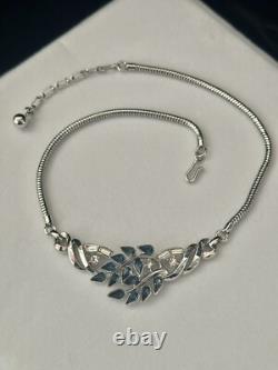 TRIFARI Sapphire-Blue Set Trifanium Alfred Philippe Pear Rhinestones PAT PEND