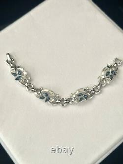 TRIFARI Sapphire-Blue Set Trifanium Alfred Philippe Pear Rhinestones PAT PEND