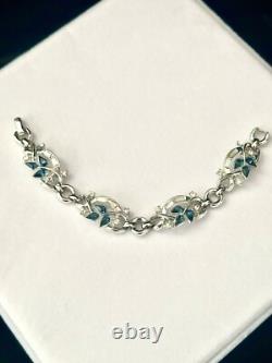 TRIFARI Sapphire-Blue Set Trifanium Alfred Philippe Pear Rhinestones PAT PEND