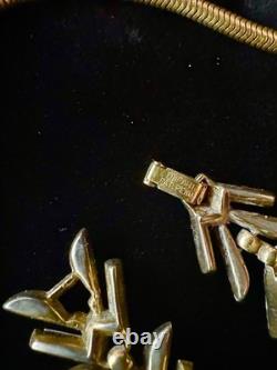 TRIFARI Snowflake Book Set Gold-Trifanium Alfred Philippe Baguette PAT PEND