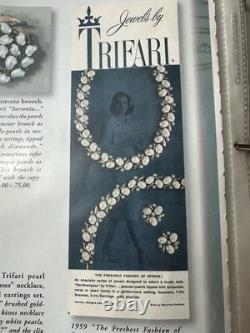 TRIFARI Southampton 1959 Set White Turquoise Baroque Seed Gold Alfred Philippe
