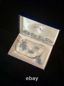 TRIFARI Spring Fantasy 1952 Set Ice-Blue Navette Rhodium Alfred Philippe Box