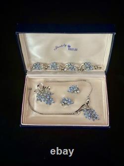 TRIFARI Spring Fantasy 1952 Set Ice-Blue Navette Rhodium Alfred Philippe Box