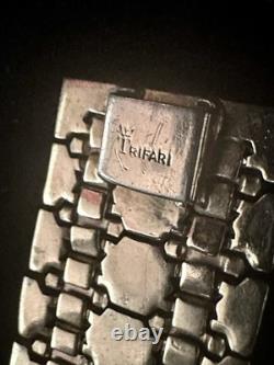 TRIFARI Star Spangled Honeycomb 1945 Set Gold Tessellated Alfred Philippe Box