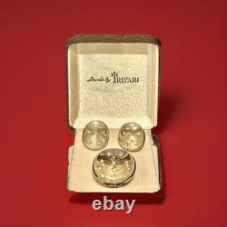 TRIFARI Star Spangled Set Earrings Brooch Alfred Philippe Honeycomb withBOX