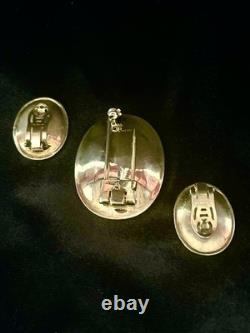 TRIFARI Star Spangled Set Earrings Brooch Alfred Philippe Honeycomb withBOX