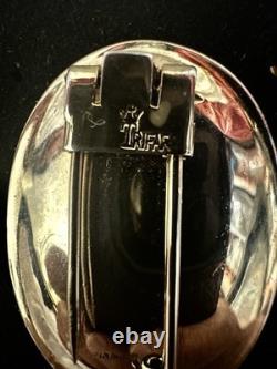 TRIFARI Star Spangled Set Earrings Brooch Alfred Philippe Honeycomb withBOX