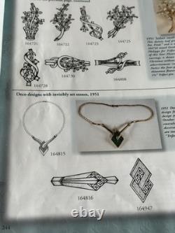 TRIFARI Starflower Set 1951 Gold Crystal Teardrop Alfred Philippe PAT PEN Book