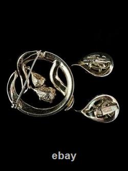 TRIFARI Stars of Baguettes 1953 Set Spangle Crystals Alfred Philippe Crown