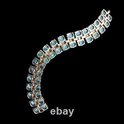 TRIFARI Sterling'Alfred Philippe' Aquamarine and Diamante Necklace & Bracelet