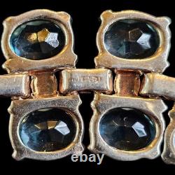 TRIFARI Sterling'Alfred Philippe' Aquamarine and Diamante Necklace & Bracelet