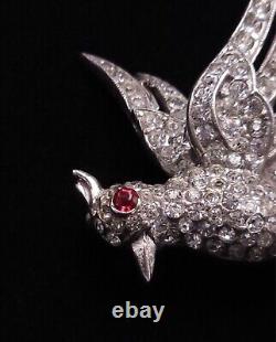 TRIFARI Sterling'Alfred Philippe' Pave Bird of Paradise Pin