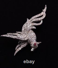 TRIFARI Sterling'Alfred Philippe' Pave Bird of Paradise Pin