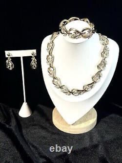 TRIFARI Teardrop Navette Alfred Philippe Earrings Bracelet Necklace Gold Set