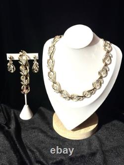TRIFARI Teardrop Navette Alfred Philippe Earrings Bracelet Necklace Gold Set