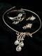 TRIFARI Teardrop PAT PEND Alfred Philippe Earrings Bracelet Brooch/Necklace