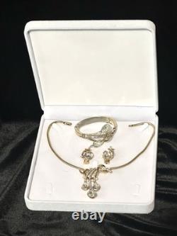 TRIFARI Teardrop PAT PEND Alfred Philippe Earrings Bracelet Brooch/Necklace