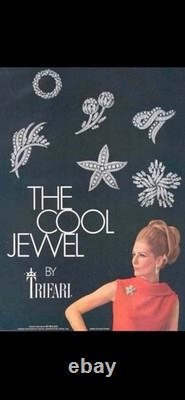 TRIFARI The Cool Jewel 1967 Crystal Rhinestones Rhodium Alfred Philippe Crown