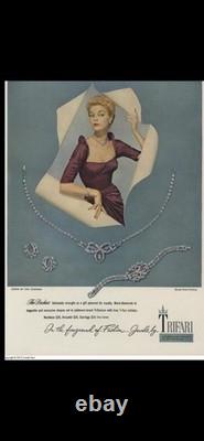 TRIFARI The Duchess 1951 Set Baguettes Marquise Rhodium A. Philippe PAT PEND