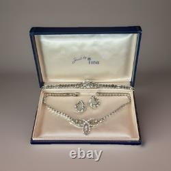 TRIFARI The Duchess 1951 Set Baguettes Marquise Rhodium A. Philippe PAT PEND