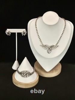 TRIFARI The Duchess 1951 Set Baguettes Marquise Rhodium A. Philippe PAT PEND