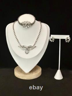 TRIFARI The Duchess 1951 Set Baguettes Marquise Rhodium A. Philippe PAT PEND