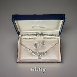 TRIFARI The Duchess 1951 Set Baguettes Marquise Rhodium A. Philippe PAT PEND