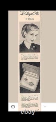 TRIFARI The Royal Pair Brooch-Set Alfred Philippe 1944 Diamanté PAT PEND