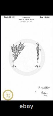 TRIFARI Tulip Set 1951 Gold Baguette Rhinestones Alfred Philippe PAT PEND